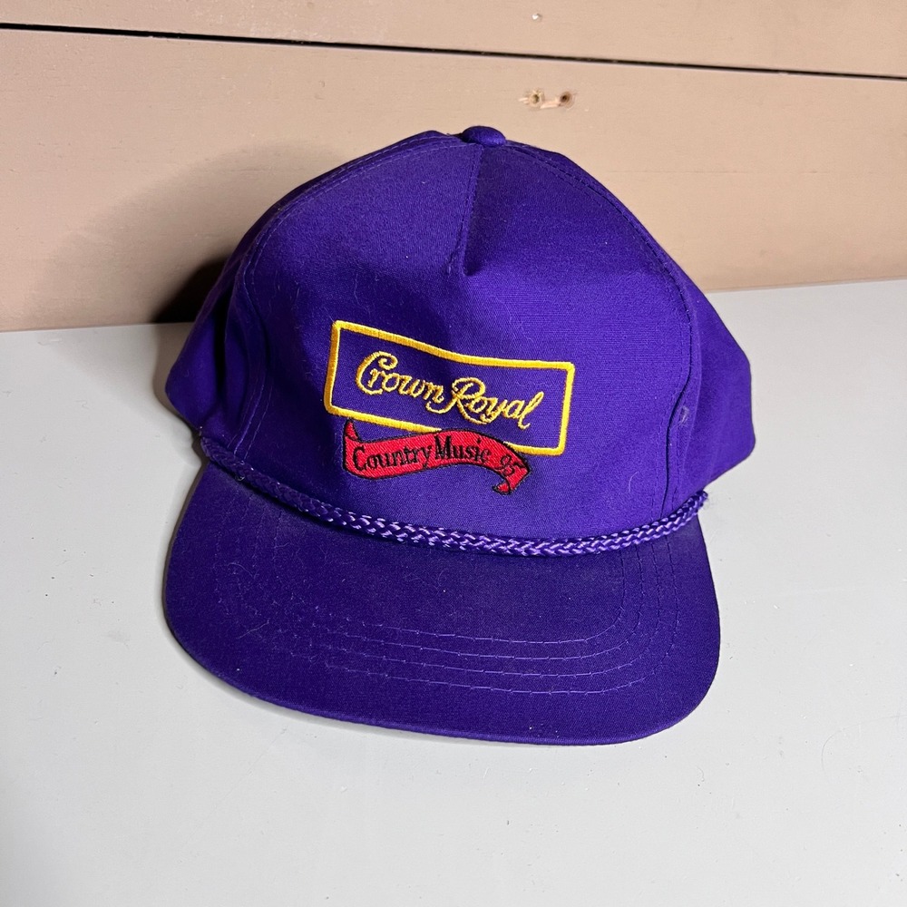 Vintage Crown Royal Country Music 95 Hat Purple Rope Snapback Yupoong Cap